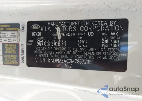 2021 Kia Sportage Lx from USA, damaged, VIN KNDPM3AC2M7867295